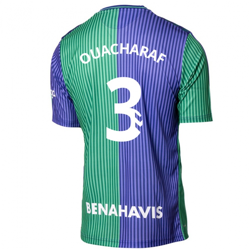 Niño Camiseta Bilal Ouacharaf #3 Verde Azul 2ª Equipación 2023/24 La Camisa México