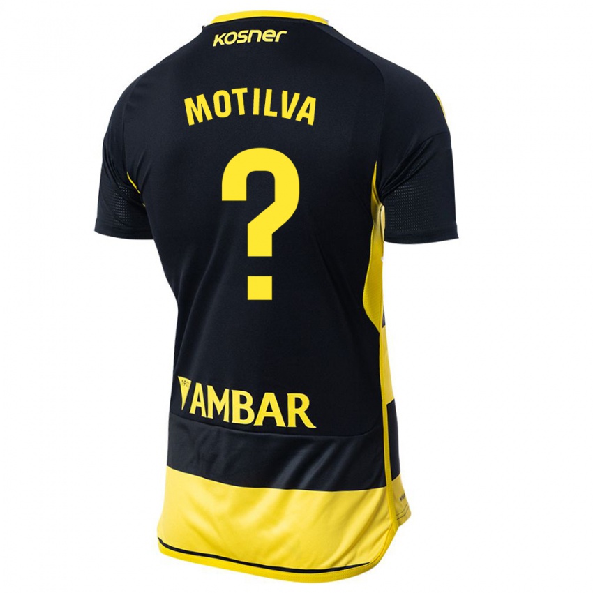Niño Camiseta Adrián Motilva #0 Negro Amarillo 2ª Equipación 2023/24 La Camisa México