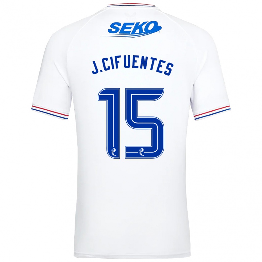 Niño Camiseta José Cifuentes #15 Blanco 2ª Equipación 2023/24 La Camisa México