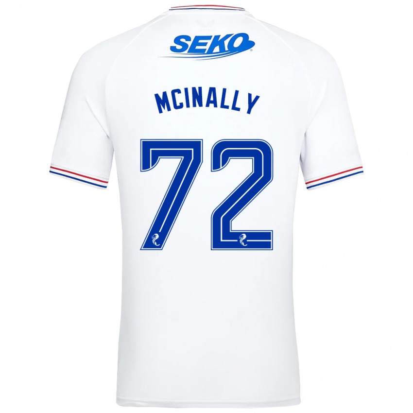 Niño Camiseta Darren Mcinally #72 Blanco 2ª Equipación 2023/24 La Camisa México