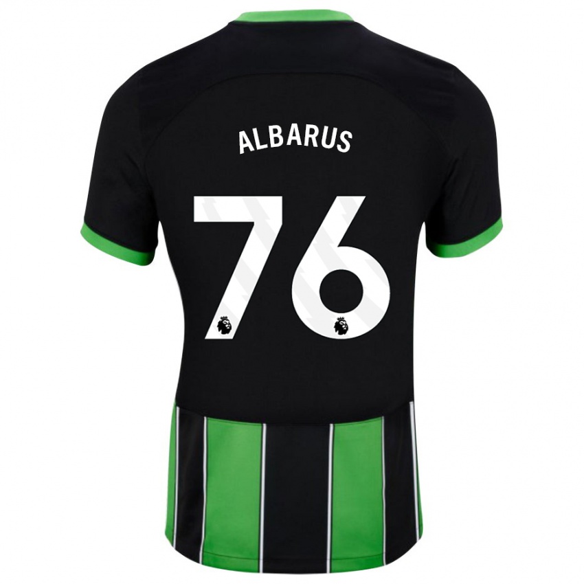 Niño Camiseta Zane Albarus #76 Verde Negro 2ª Equipación 2023/24 La Camisa México