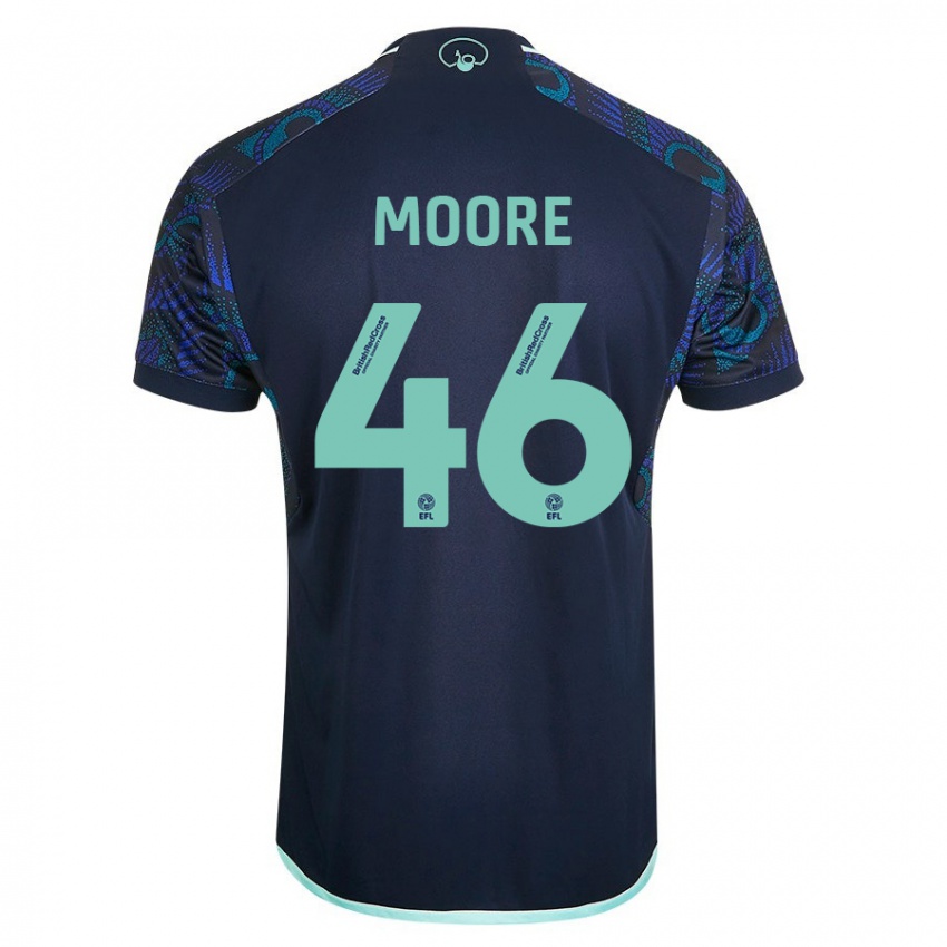 Niño Camiseta Kris Moore #46 Azul 2ª Equipación 2023/24 La Camisa México