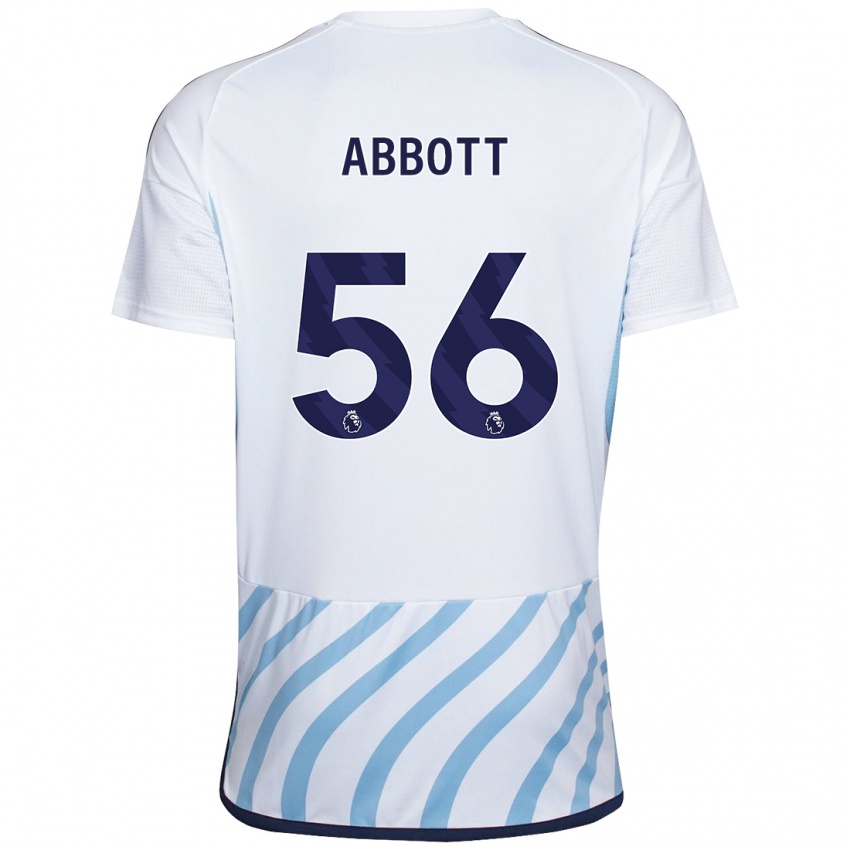 Niño Camiseta Zach Abbott #56 Blanco Azul 2ª Equipación 2023/24 La Camisa México