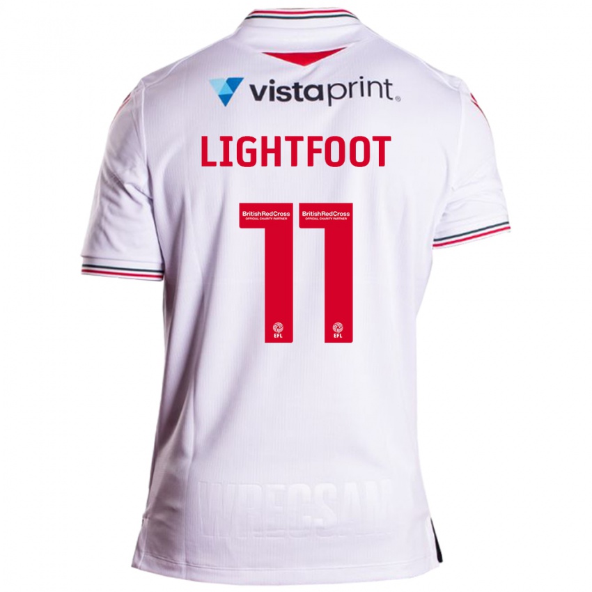 Niño Camiseta Amber Lightfoot #11 Blanco 2ª Equipación 2023/24 La Camisa México