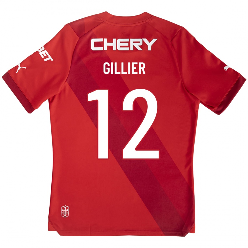 Niño Camiseta Thomas Gillier #12 Rojo 2ª Equipación 2023/24 La Camisa México