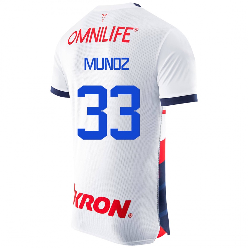 Niño Camiseta Zahid Muñoz #33 Blanco 2ª Equipación 2023/24 La Camisa México