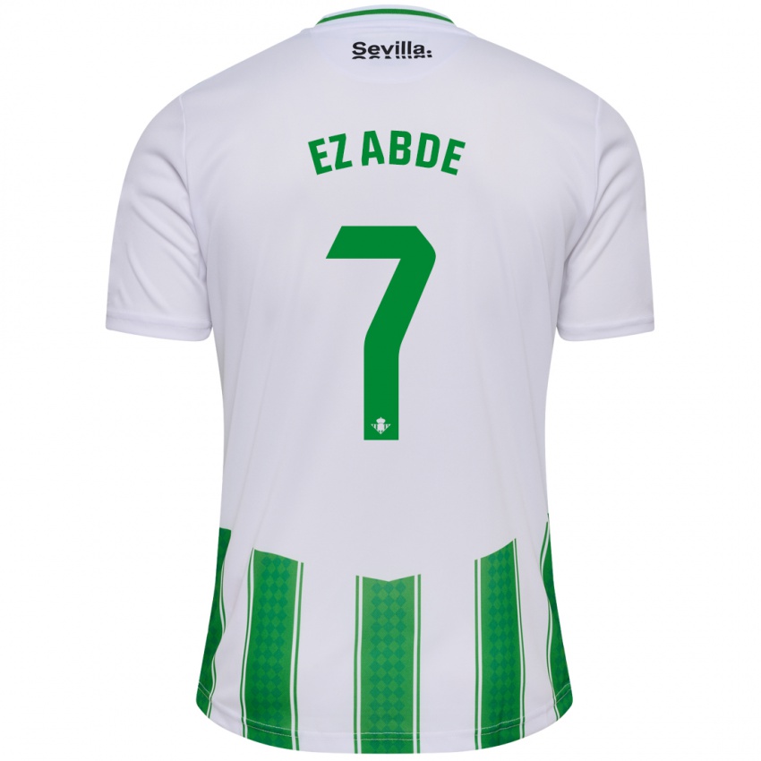 Hombre Camiseta Abde Ezzalzouli #7 Blanco 1ª Equipación 2023/24 La Camisa México