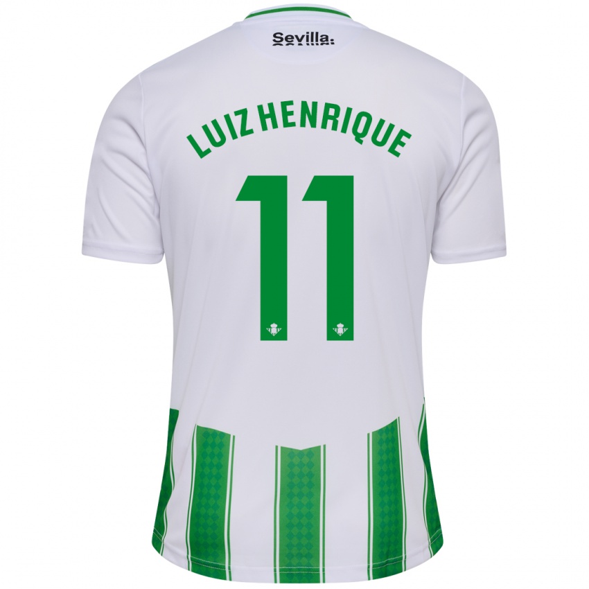 Hombre Camiseta Luiz Henrique #11 Blanco 1ª Equipación 2023/24 La Camisa México