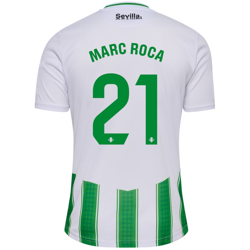 Hombre Camiseta Marc Roca #21 Blanco 1ª Equipación 2023/24 La Camisa México