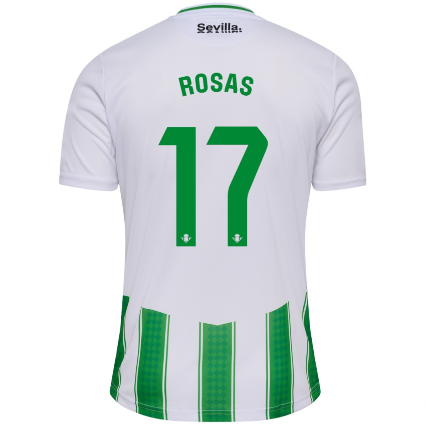 Hombre Camiseta Berto Rosas #17 Blanco 1ª Equipación 2023/24 La Camisa México