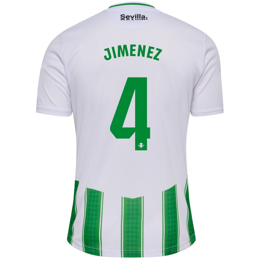 Hombre Camiseta María Jiménez Gutiérrez #4 Blanco 1ª Equipación 2023/24 La Camisa México