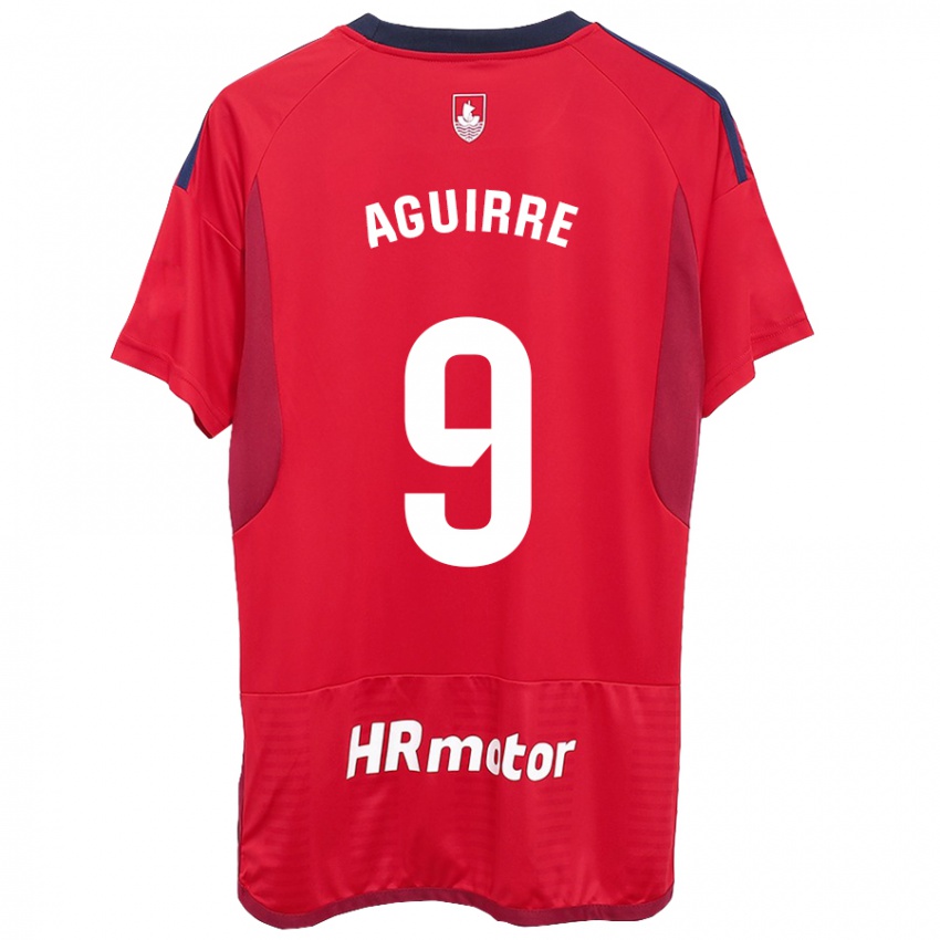 Hombre Camiseta Jorge Aguirre #9 Rojo 1ª Equipación 2023/24 La Camisa México