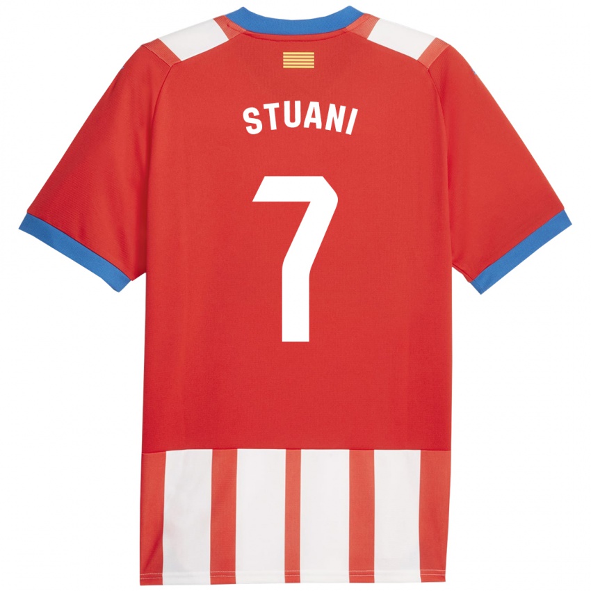 Hombre Camiseta Cristhian Stuani #7 Rojo Blanco 1ª Equipación 2023/24 La Camisa México