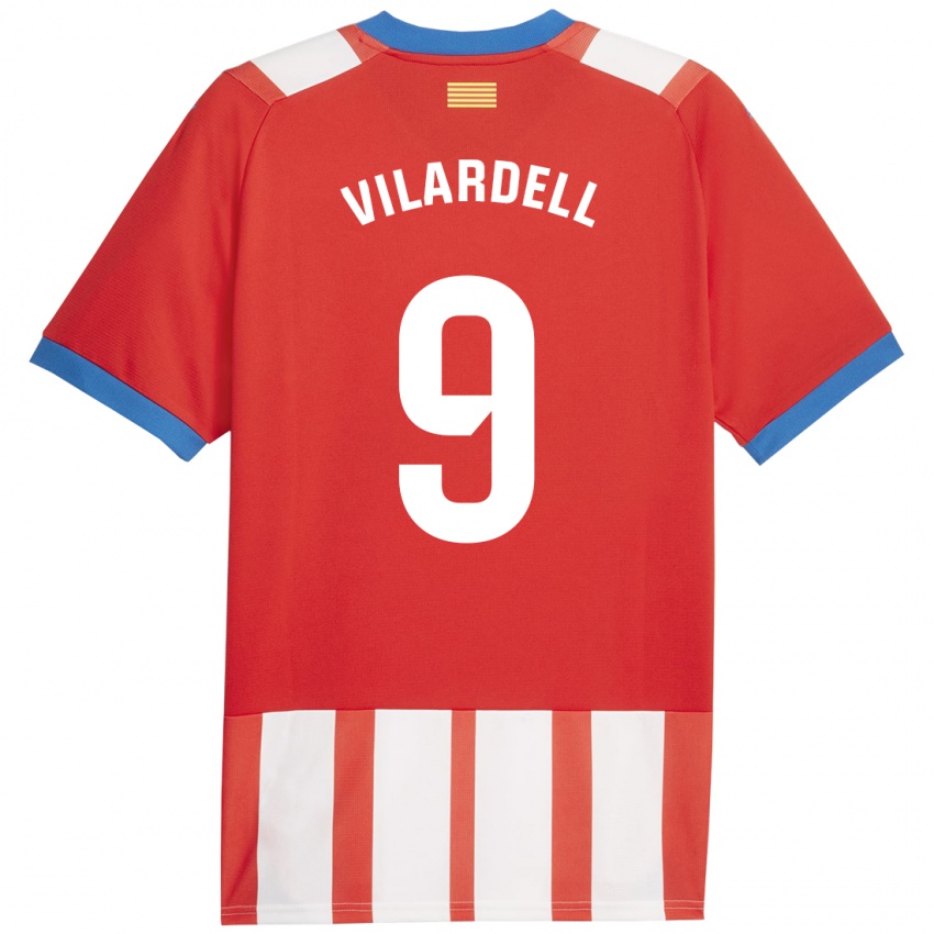 Hombre Camiseta Júlia Vilardell #9 Rojo Blanco 1ª Equipación 2023/24 La Camisa México
