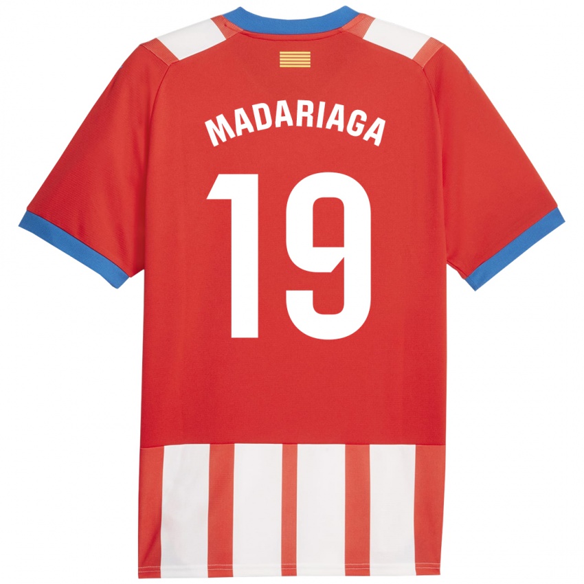 Hombre Camiseta Génesis Madariaga #19 Rojo Blanco 1ª Equipación 2023/24 La Camisa México