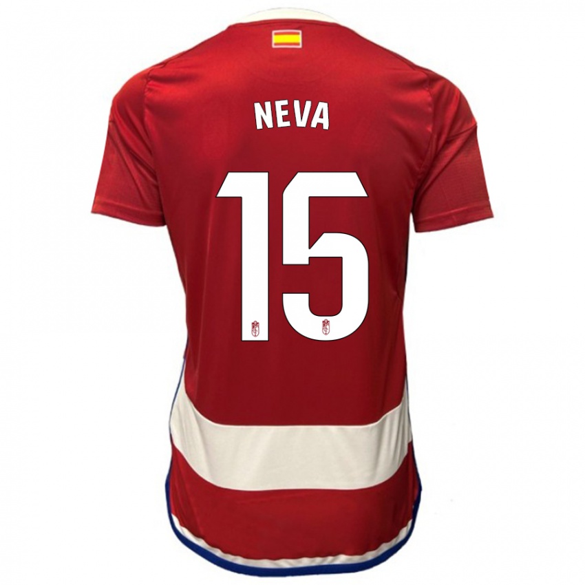 Hombre Camiseta Carlos Neva #15 Rojo 1ª Equipación 2023/24 La Camisa México