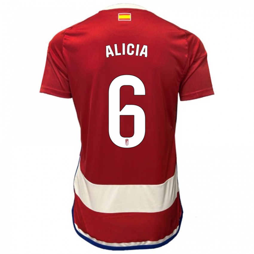 Hombre Camiseta Alicia #6 Rojo 1ª Equipación 2023/24 La Camisa México