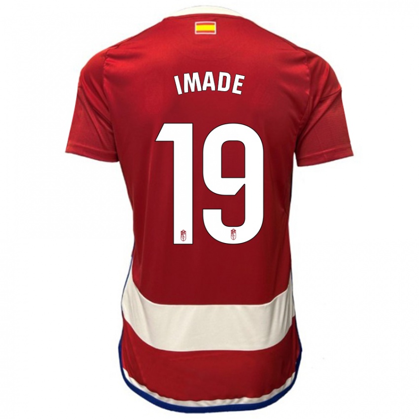 Hombre Camiseta Edna Imade #19 Rojo 1ª Equipación 2023/24 La Camisa México