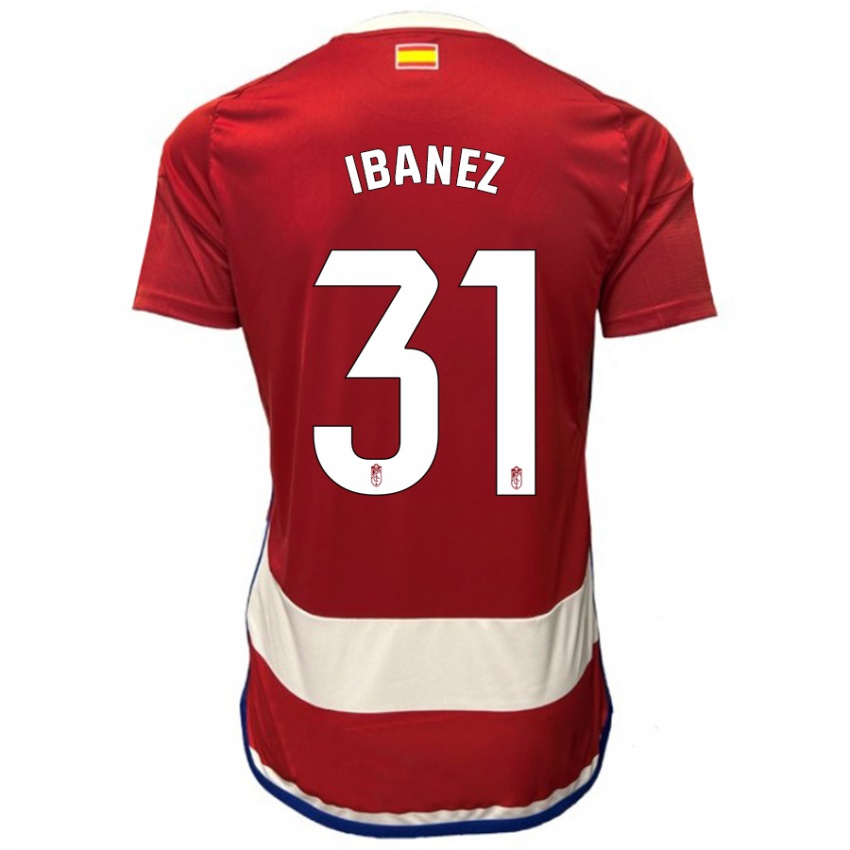 Hombre Camiseta Alba Ibáñez #31 Rojo 1ª Equipación 2023/24 La Camisa México