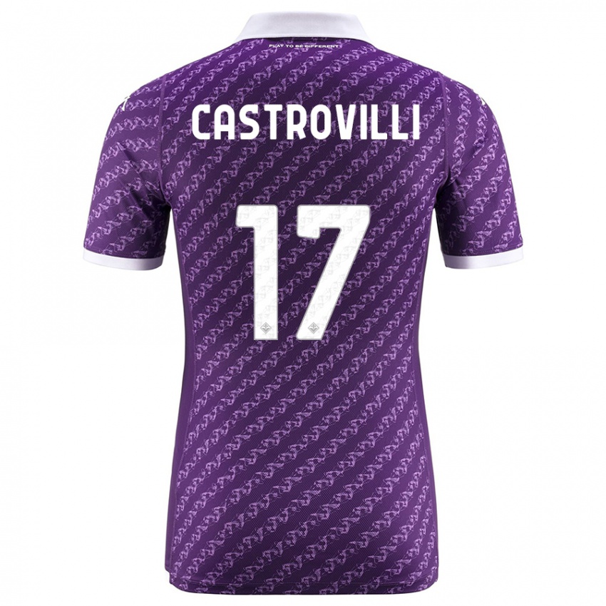Hombre Camiseta Gaetano Castrovilli #17 Violeta 1ª Equipación 2023/24 La Camisa México