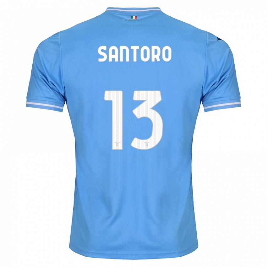 Hombre Camiseta Martina Santoro #13 Azul 1ª Equipación 2023/24 La Camisa México