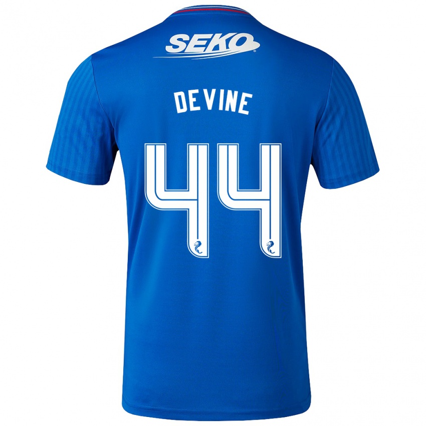 Hombre Camiseta Adam Devine #44 Azul 1ª Equipación 2023/24 La Camisa México