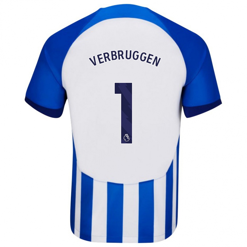 Hombre Camiseta Bart Verbruggen #1 Azul 1ª Equipación 2023/24 La Camisa México