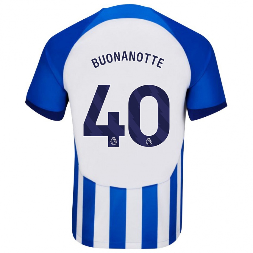 Hombre Camiseta Facundo Buonanotte #40 Azul 1ª Equipación 2023/24 La Camisa México