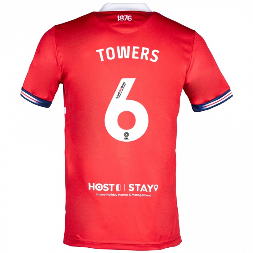 Hombre Camiseta Abby Towers #6 Rojo 1ª Equipación 2023/24 La Camisa México