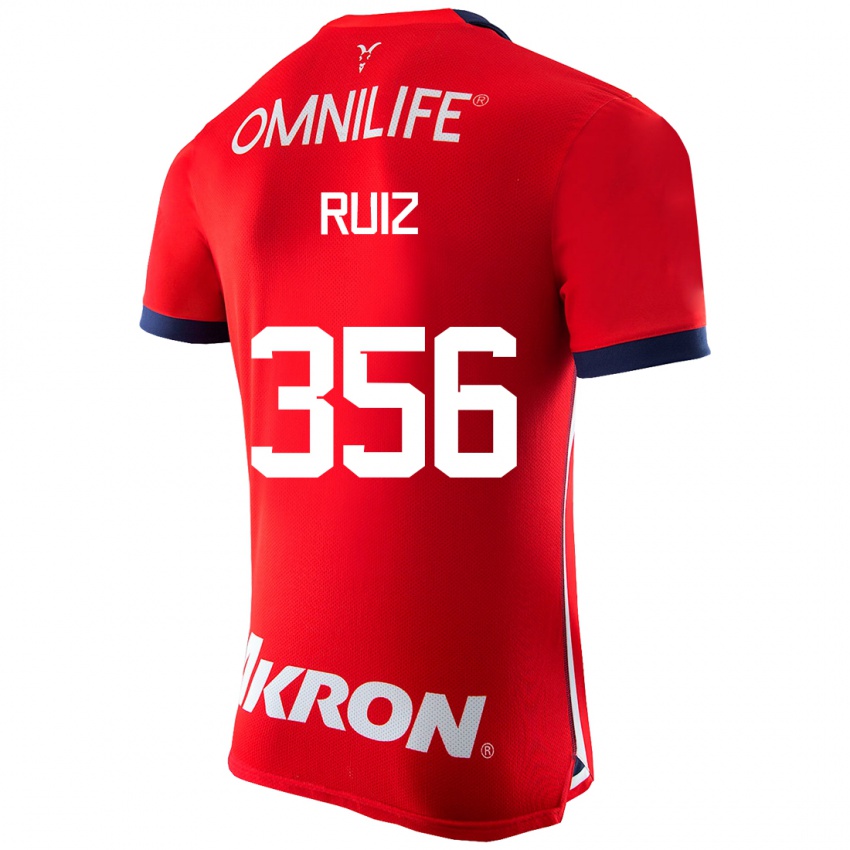 Hombre Camiseta Dilan Ruiz #356 Rojo 1ª Equipación 2023/24 La Camisa México