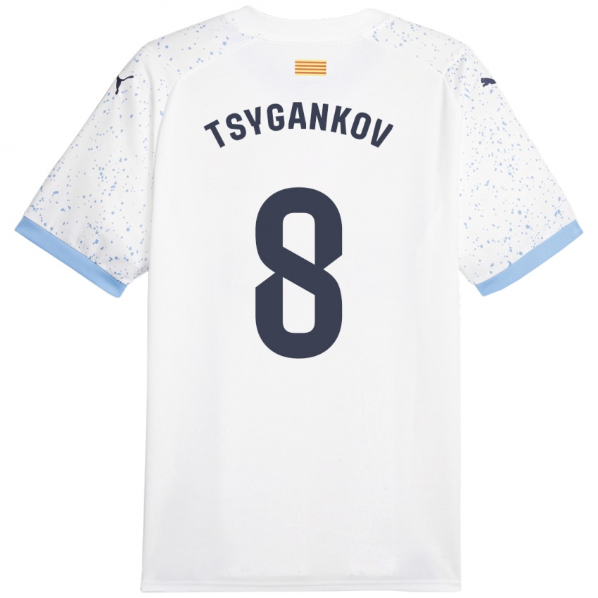 Hombre Camiseta Viktor Tsygankov #8 Blanco 2ª Equipación 2023/24 La Camisa México