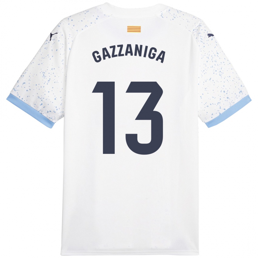 Hombre Camiseta Paulo Gazzaniga #13 Blanco 2ª Equipación 2023/24 La Camisa México