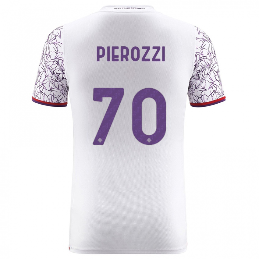 Hombre Camiseta Niccolo Pierozzi #70 Blanco 2ª Equipación 2023/24 La Camisa México