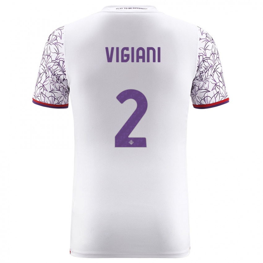 Hombre Camiseta Lorenzo Vigiani #2 Blanco 2ª Equipación 2023/24 La Camisa México