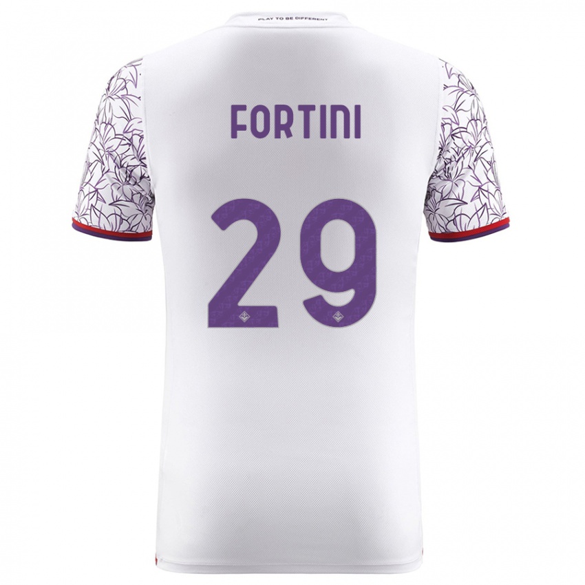 Hombre Camiseta Niccolò Fortini #29 Blanco 2ª Equipación 2023/24 La Camisa México