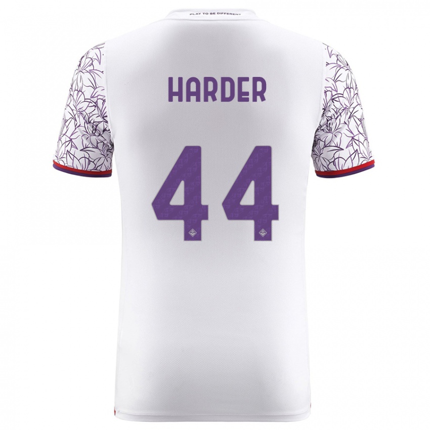 Hombre Camiseta Jonas Harder #44 Blanco 2ª Equipación 2023/24 La Camisa México