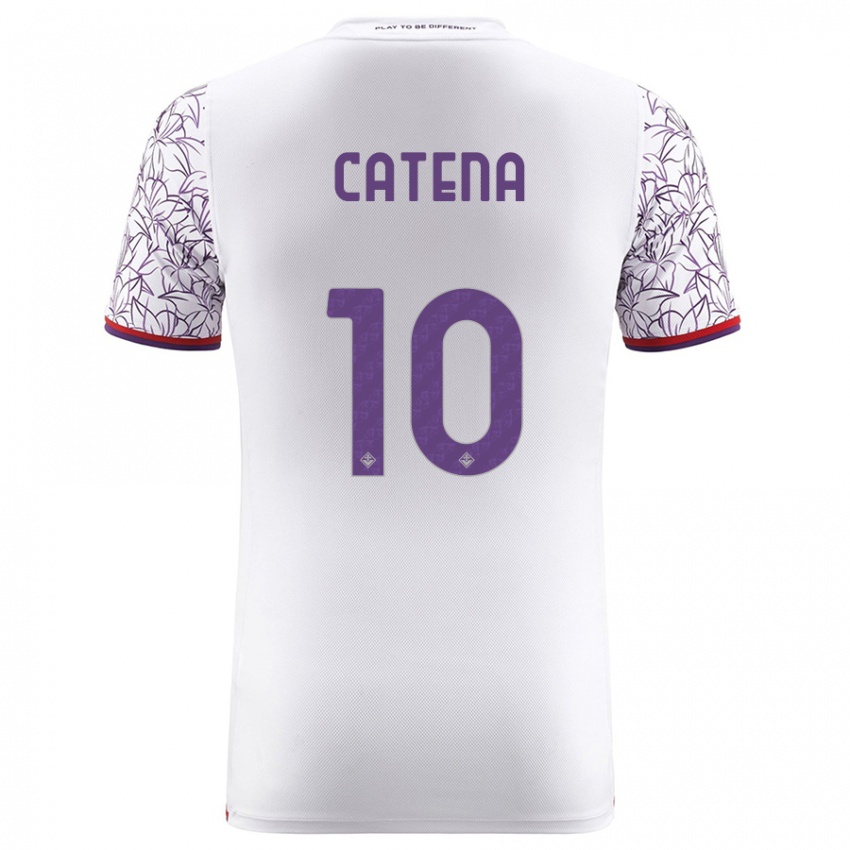 Hombre Camiseta Michaela Catena #10 Blanco 2ª Equipación 2023/24 La Camisa México
