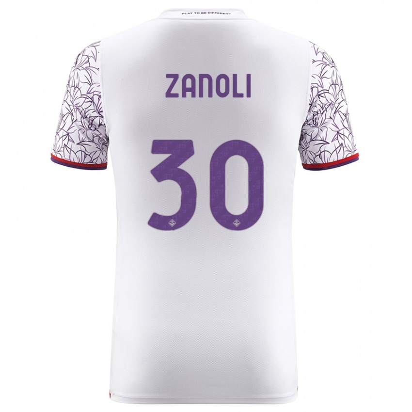 Hombre Camiseta Martina Zanoli #30 Blanco 2ª Equipación 2023/24 La Camisa México