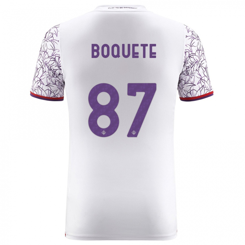 Hombre Camiseta Veronica Boquete #87 Blanco 2ª Equipación 2023/24 La Camisa México