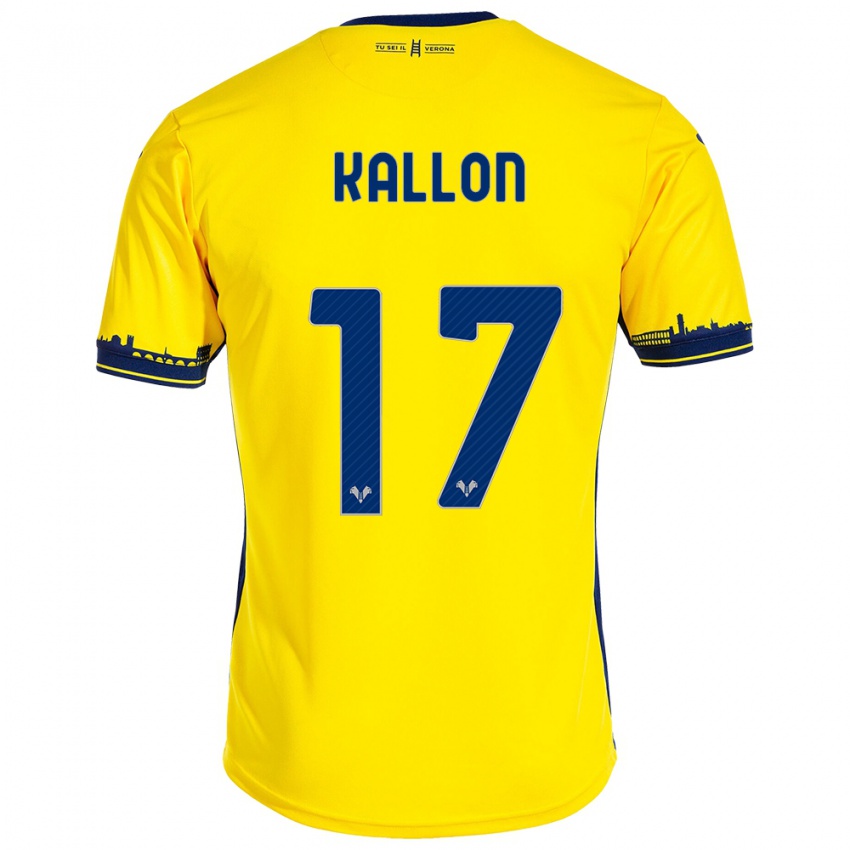 Hombre Camiseta Yayah Kallon #17 Amarillo 2ª Equipación 2023/24 La Camisa México