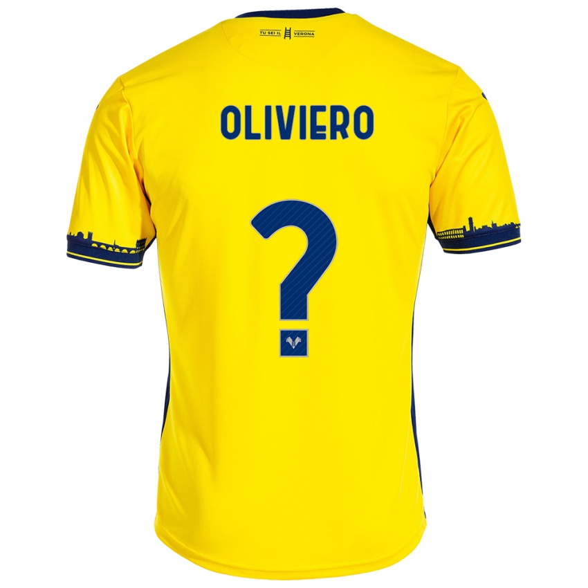 Hombre Camiseta Davide Oliviero #0 Amarillo 2ª Equipación 2023/24 La Camisa México