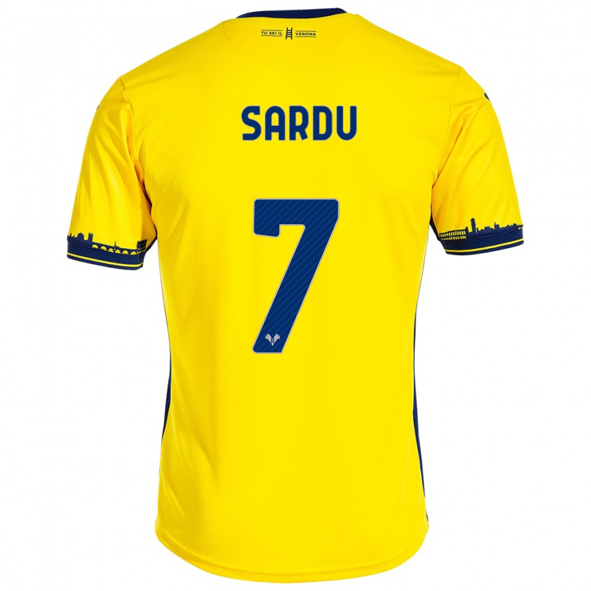 Hombre Camiseta Rosella Sardu #7 Amarillo 2ª Equipación 2023/24 La Camisa México