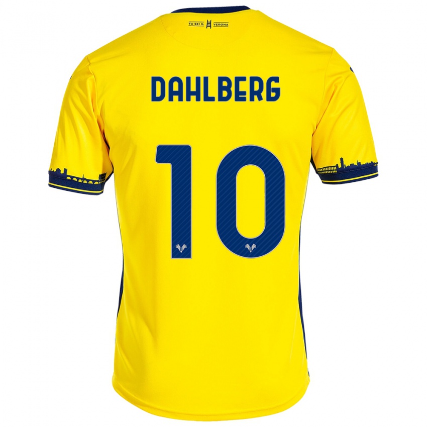 Hombre Camiseta Jonna Dahlberg #10 Amarillo 2ª Equipación 2023/24 La Camisa México