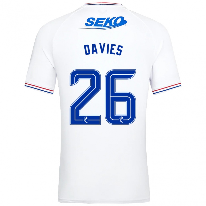 Hombre Camiseta Ben Davies #26 Blanco 2ª Equipación 2023/24 La Camisa México