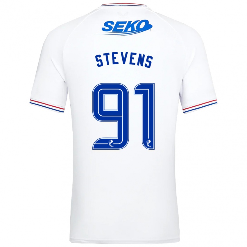 Hombre Camiseta Archie Stevens #91 Blanco 2ª Equipación 2023/24 La Camisa México