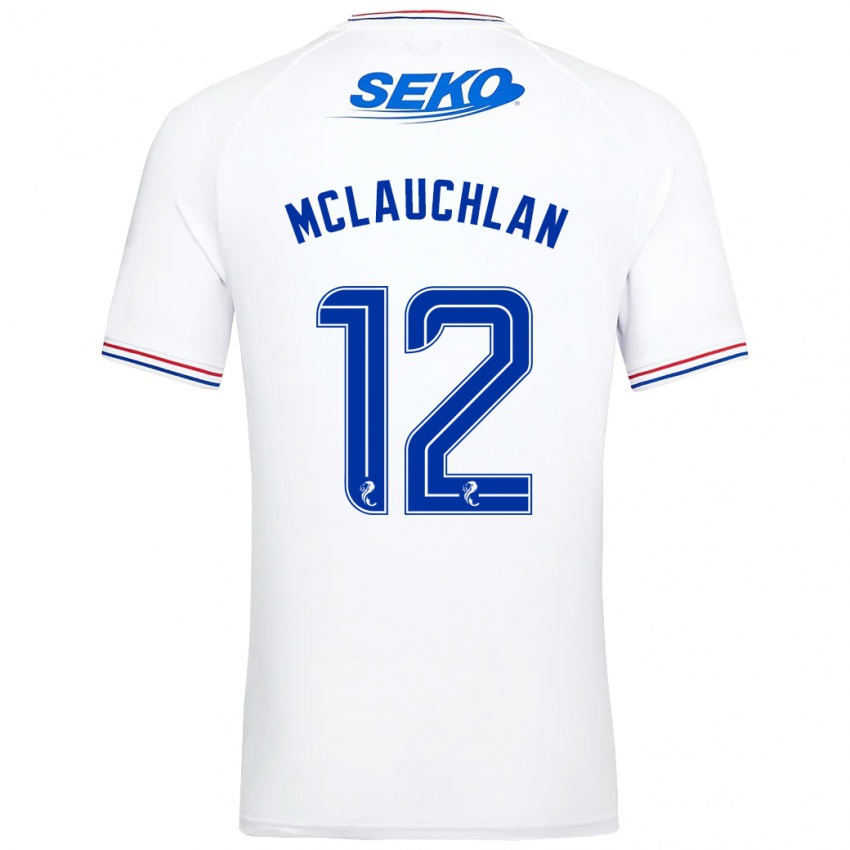 Hombre Camiseta Rachel Mclauchlan #12 Blanco 2ª Equipación 2023/24 La Camisa México