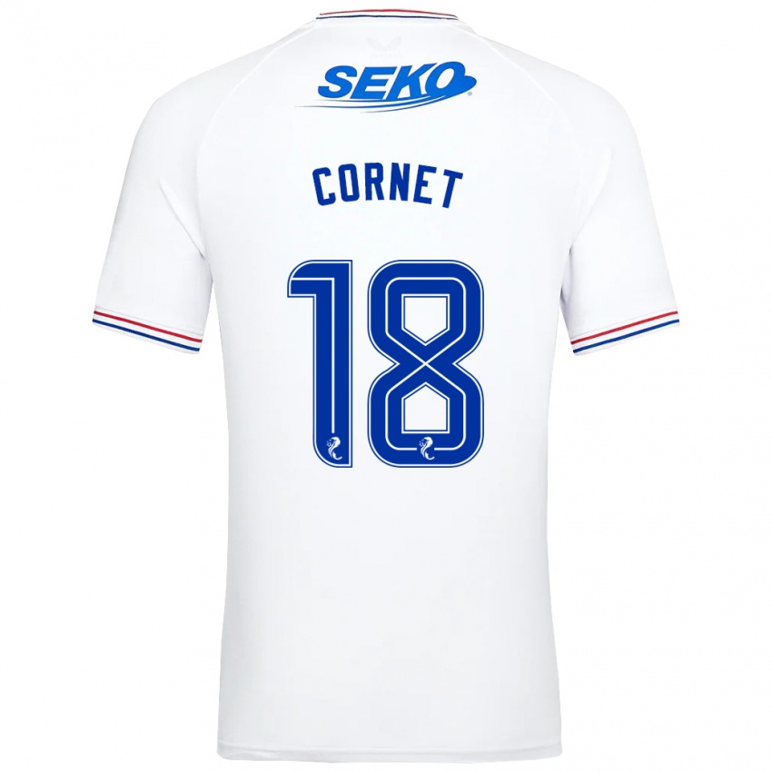 Hombre Camiseta Chelsea Cornet #18 Blanco 2ª Equipación 2023/24 La Camisa México