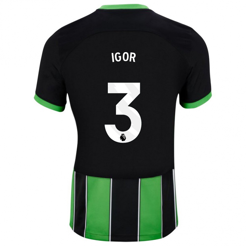 Hombre Camiseta Igor #3 Verde Negro 2ª Equipación 2023/24 La Camisa México