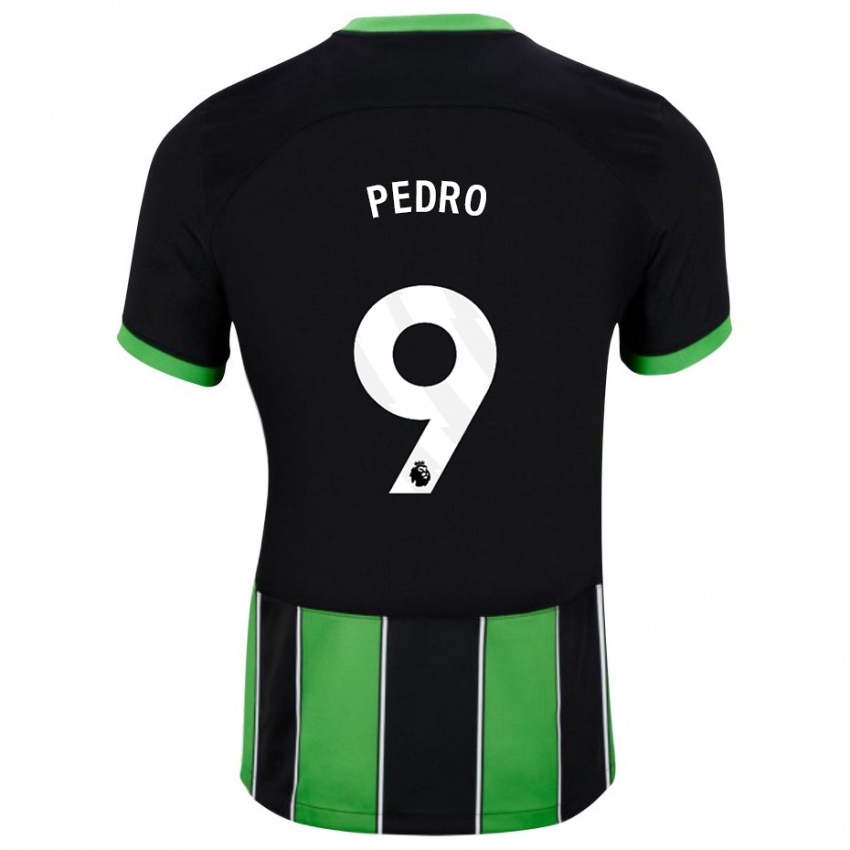 Hombre Camiseta João Pedro #9 Verde Negro 2ª Equipación 2023/24 La Camisa México