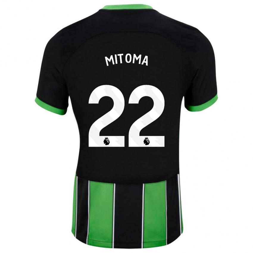 Hombre Camiseta Kaoru Mitoma #22 Verde Negro 2ª Equipación 2023/24 La Camisa México